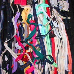 Huge Lot Of Fabric, Zippers, Remnants